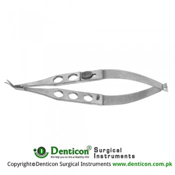 Troutman-Castroviejo Corneoscleral Scissor Right - Small Blades - With Lock Stainless Steel, 10.5 cm - 4 1/4"
